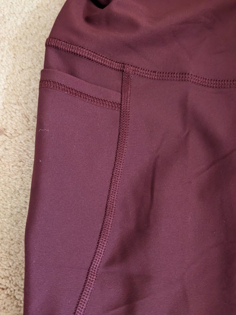 NWT Old Navy PowerSoft High Rise 7/8 Ankle Leggings Bundle XL Black & Burgundy - Picture 5 of 10